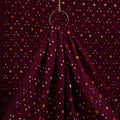 Maroon - kutch tie-dye cotton bandhani fabric 01