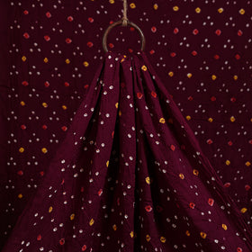 Maroon - kutch tie-dye cotton bandhani fabric 01