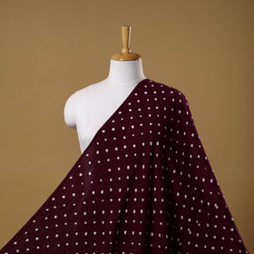 Maroon - kutch tie-dye cotton bandhani fabric 01