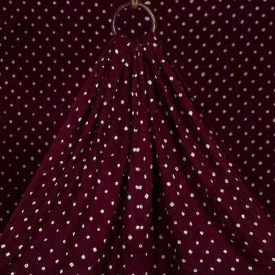 Maroon - kutch tie-dye cotton bandhani fabric 01