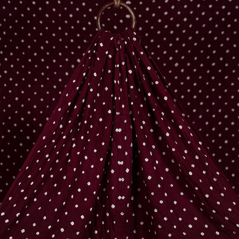 Maroon - kutch tie-dye cotton bandhani fabric 01