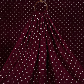 Maroon - kutch tie-dye cotton bandhani fabric 01