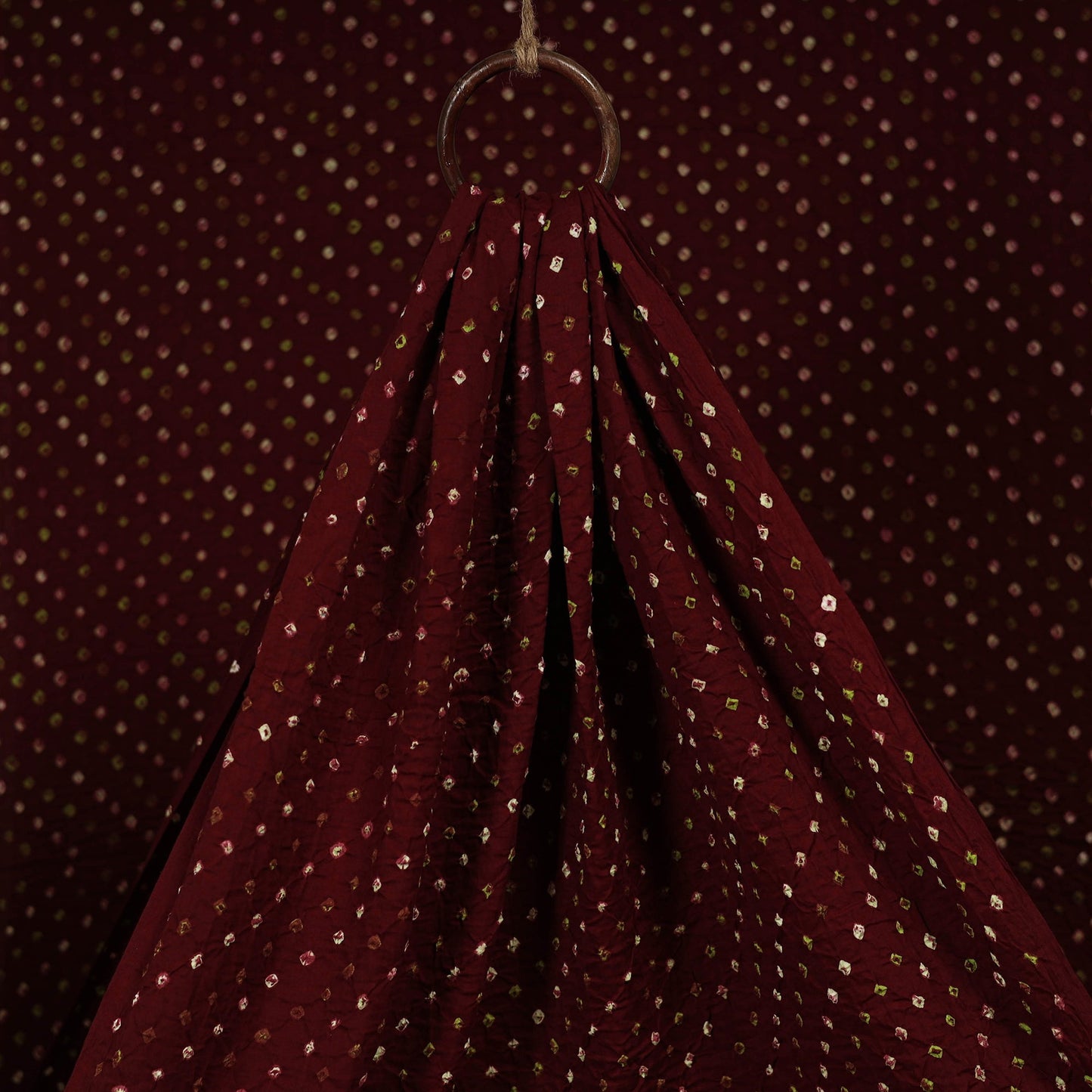 Kutch tie-dye cotton bandhani fabric 02 - handcrafted