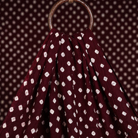 Maroon - kutch tie-dye cotton bandhani fabric 02
