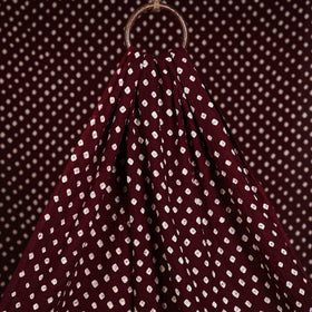 Maroon - kutch tie-dye cotton bandhani fabric 02