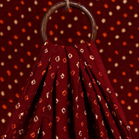  Maroon Kutch Tie-Dye Mul Cotton Bandhani Fabric