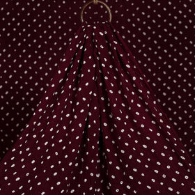 Maroon - kutch tie-dye cotton bandhani fabric 08