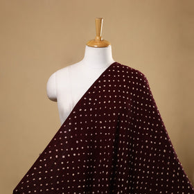  Maroon Kutch Tie & Dye Mul Cotton Bandhani Fabric