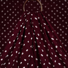 Maroon - kutch tie-dye cotton bandhani fabric 08