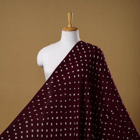 Maroon - kutch tie-dye cotton bandhani fabric 08
