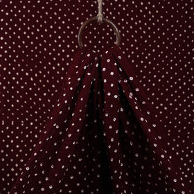  Maroon Kutch Tie & Dye Mul Cotton Bandhani Fabric