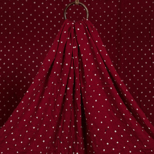 Maroon - kutch tie-dye cotton bandhani fabric 09