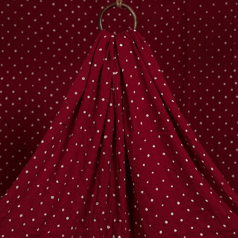 Maroon - kutch tie-dye cotton bandhani fabric 09