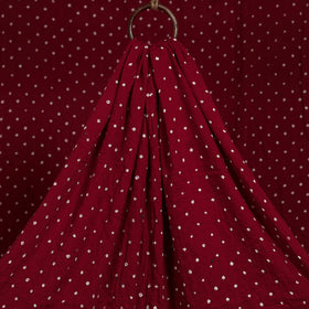 Maroon - kutch tie-dye cotton bandhani fabric 09