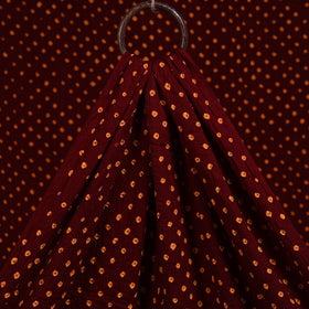 Red Kutch Tie-Dye Cotton Bandhani Fabric 