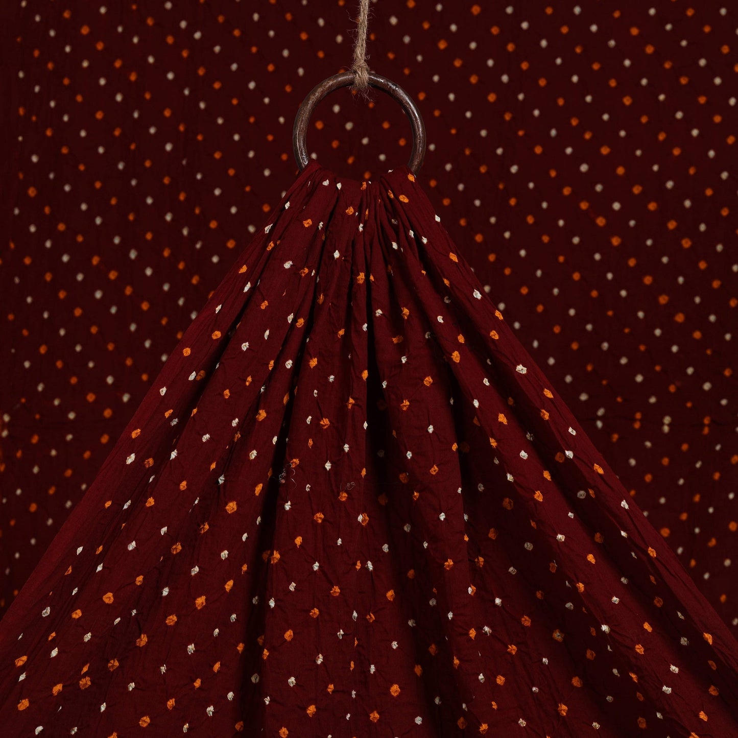 Kutch tie-dye cotton bandhani fabric 19 - handcrafted