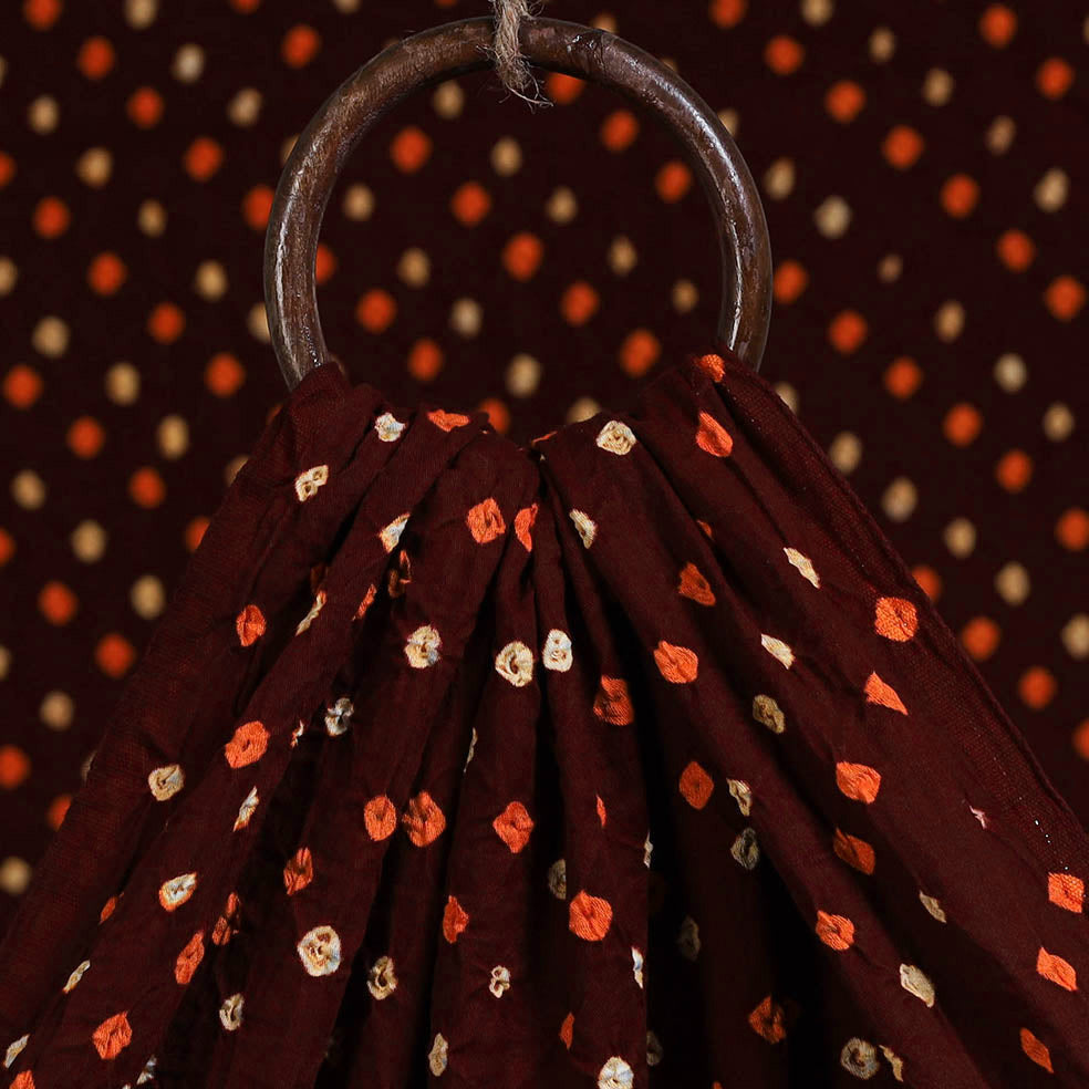 Maroon - kutch tie-dye cotton bandhani fabric 55