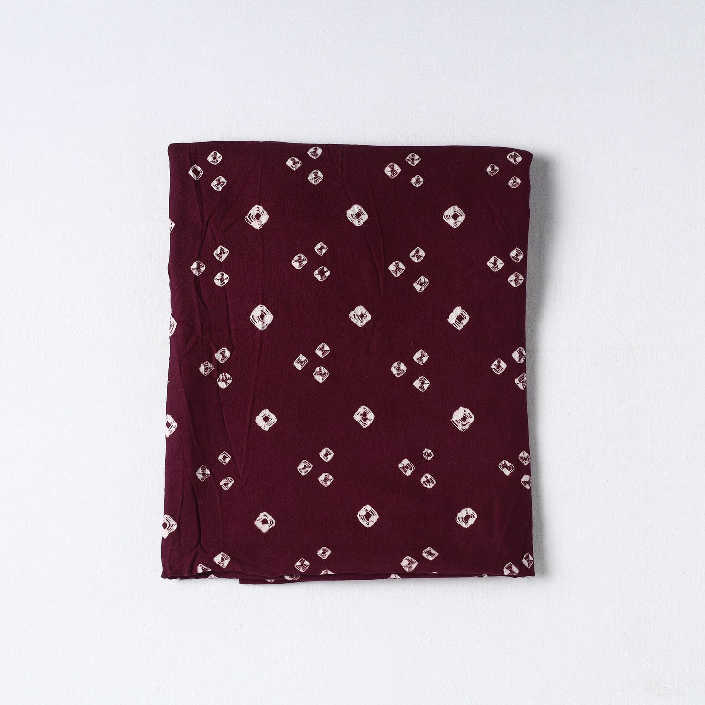  Maroon Kutch Tie-Dye Cotton Bandhani Precut Fabric