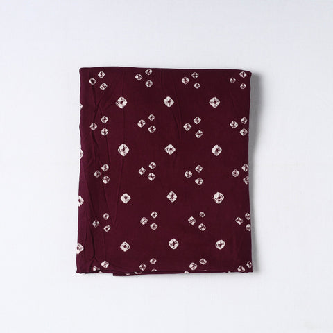  Maroon Kutch Tie-Dye Cotton Bandhani Precut Fabric