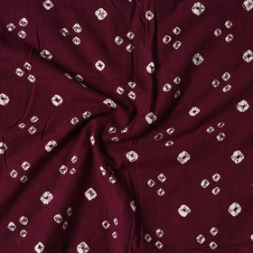 Maroon Kutch Tie-Dye Cotton Bandhani Precut Fabric