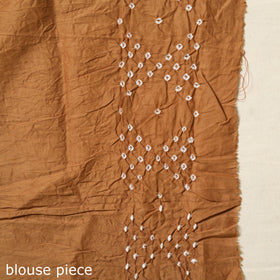 Maroon Kutch Tie-Dye Cotton Bandhani Saree