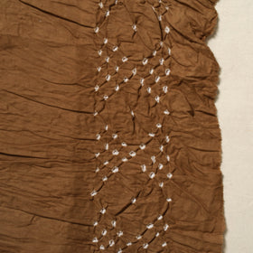 Maroon Kutch Tie-Dye Cotton Bandhani Saree