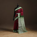 Maroon - kutch tie-dye cotton bandhani saree 87