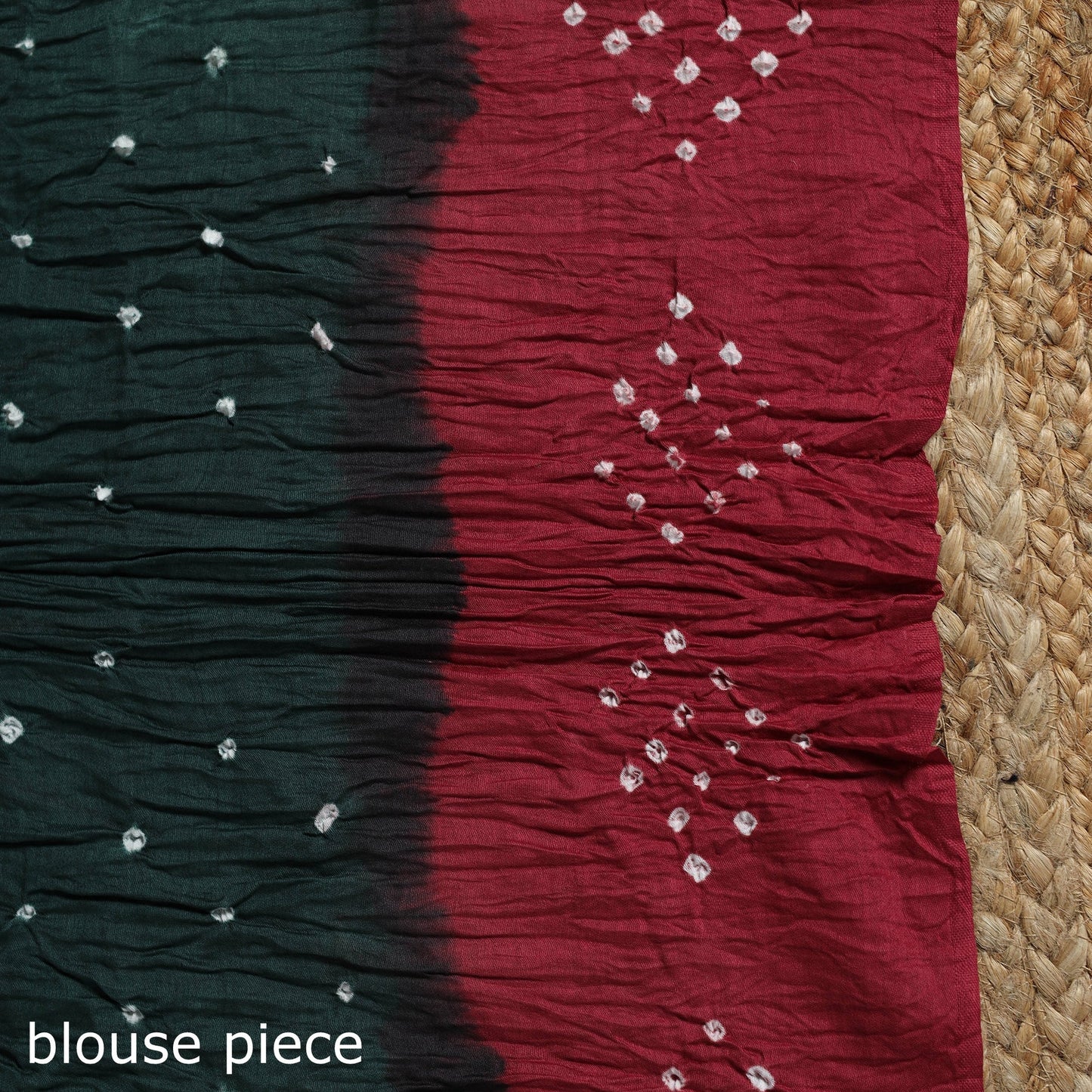 Kutch tie-dye cotton bandhani saree with blouse piece 07