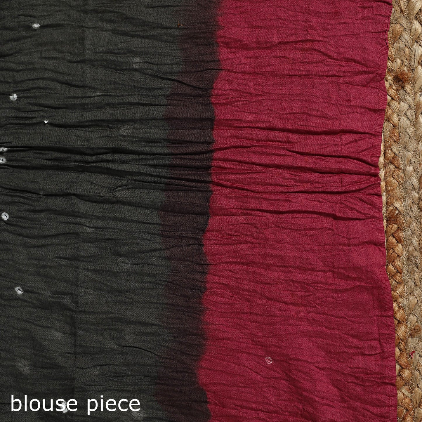 Kutch tie-dye cotton bandhani saree with blouse piece 15