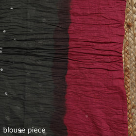 Kutch tie-dye cotton bandhani saree with blouse piece 15