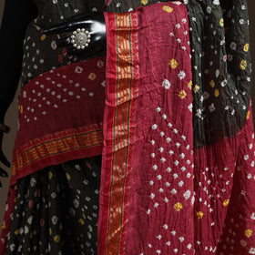 Kutch tie-dye cotton bandhani saree with blouse piece 19