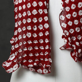 Maroon - Kutch Tie-Dye Cotton Bandhani Stole 21