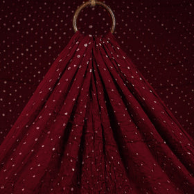 Maroon - kutch tie-dye modal silk bandhani fabric 10