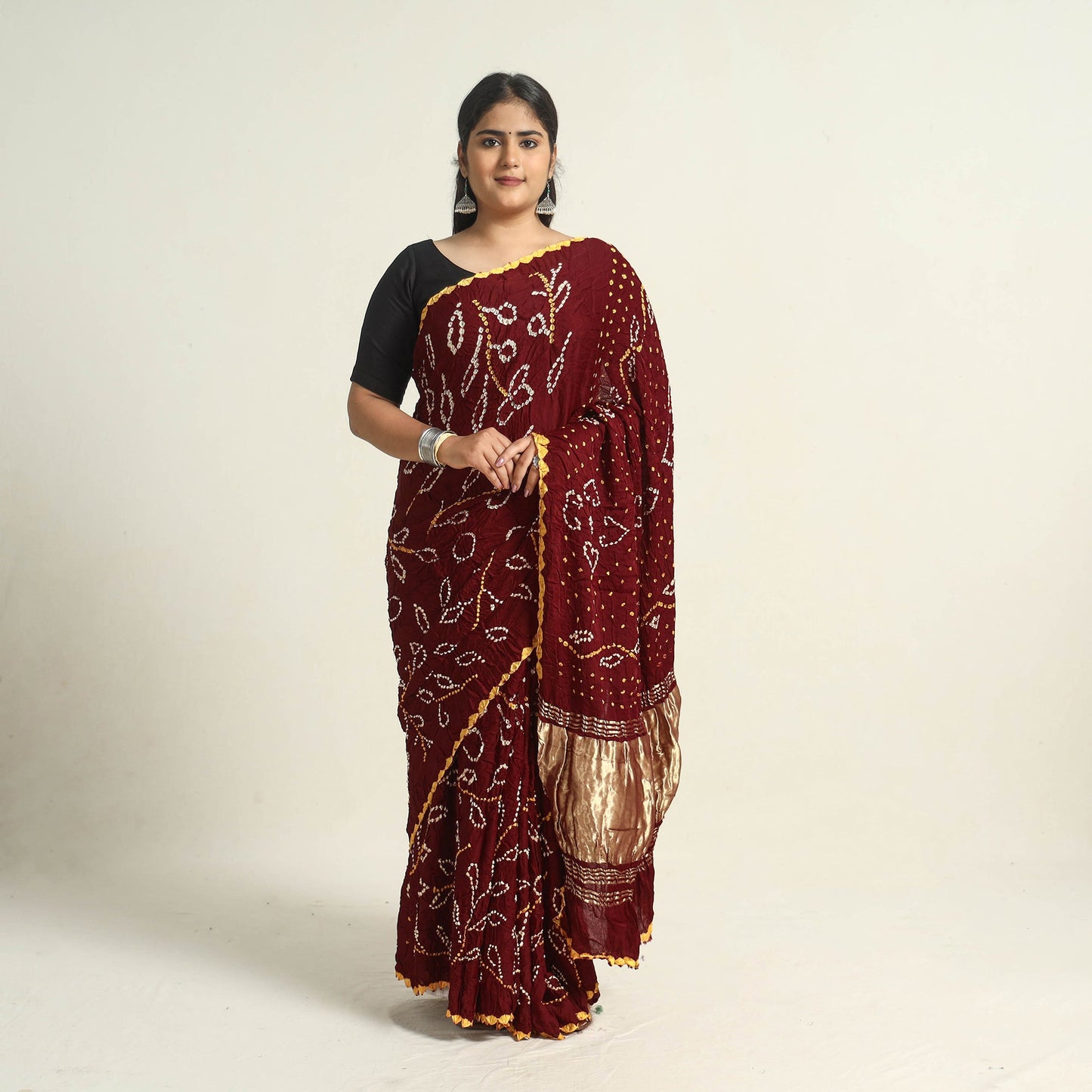  Kutch Tie-Dye Bandhani Saree 