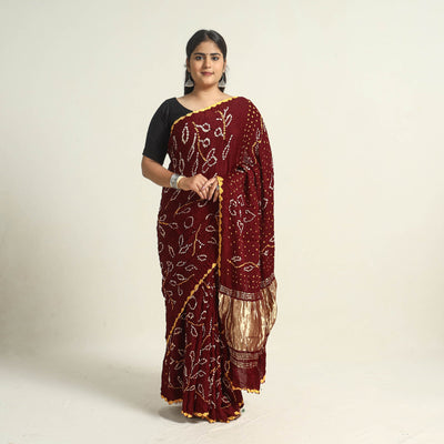  Kutch Tie-Dye Bandhani Saree 