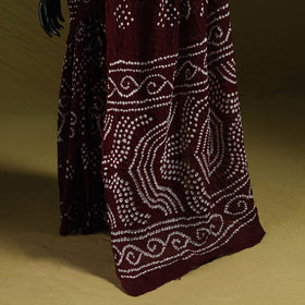 Kutch tie-dye pure cotton bandhani saree 07 - handcrafted