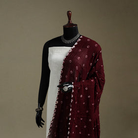 Kutch tie-dye mul cotton shibori bandhani dupatta 17