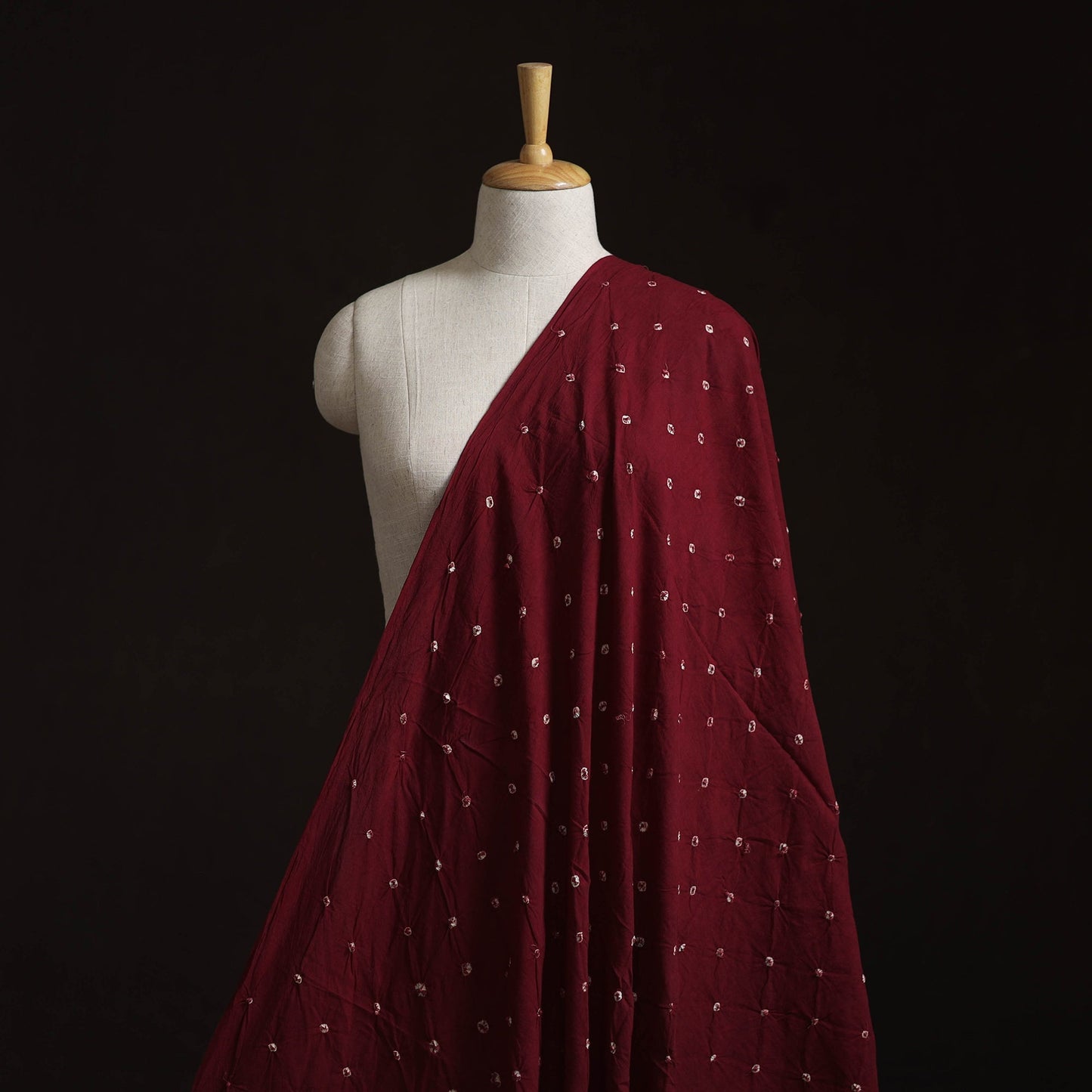 Kutch tie-dye pure mul cotton bandhani fabric 10