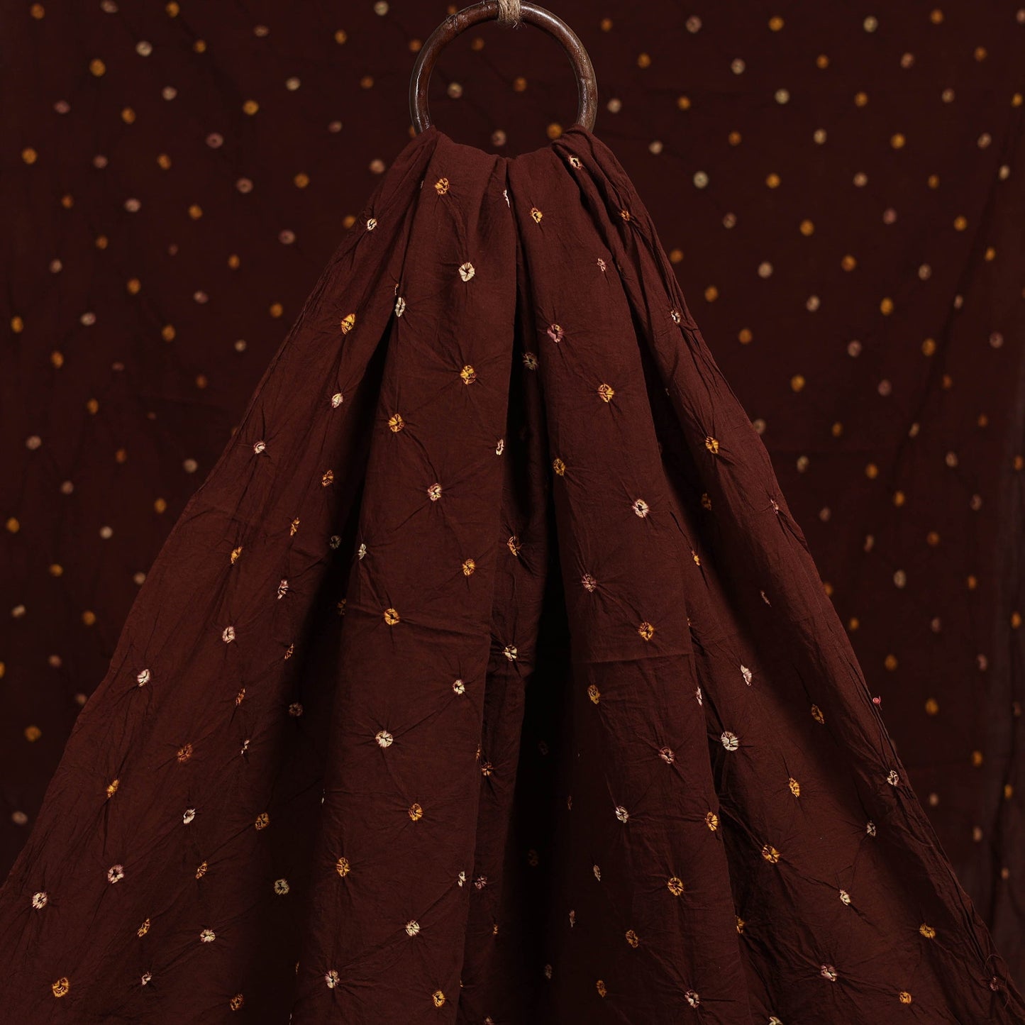 Kutch tie-dye pure mul cotton bandhani fabric 19