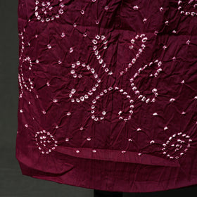 Kutch tie-dye satin cotton bandhani 3pc unstitched dress