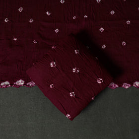 Kutch tie-dye satin cotton bandhani 3pc unstitched dress