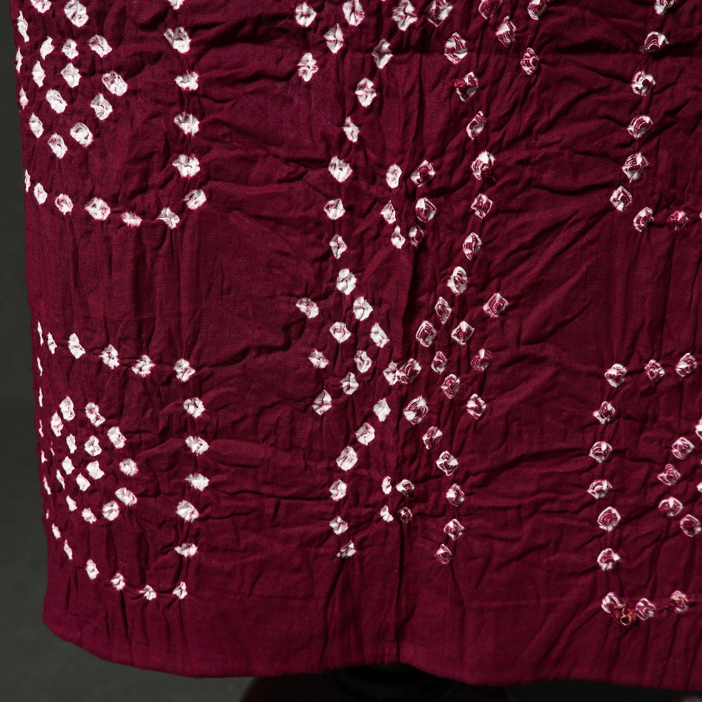 Kutch tie-dye satin cotton bandhani 3pc unstitched dress