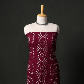 Kutch tie-dye satin cotton bandhani 3pc unstitched dress