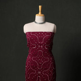 Kutch tie-dye satin cotton bandhani 3pc unstitched dress