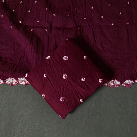 Kutch tie-dye satin cotton bandhani 3pc unstitched dress