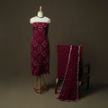 Kutch tie-dye satin cotton bandhani 3pc unstitched dress