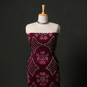Kutch tie-dye satin cotton bandhani 3pc unstitched dress