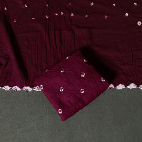 Kutch tie-dye satin cotton bandhani 3pc unstitched dress