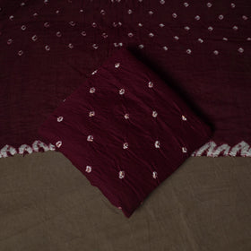 Kutch tie-dye satin cotton bandhani 3pc unstitched dress