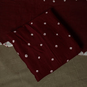 Kutch tie-dye satin cotton bandhani 3pc unstitched dress